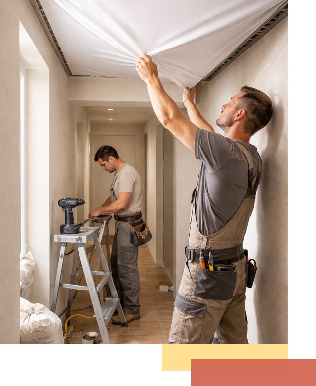 Монтаж натяжного потолка в прихожей в Подольске