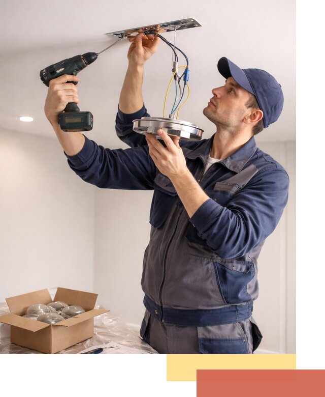 Установка люстры в натяжной потолок в Подольске