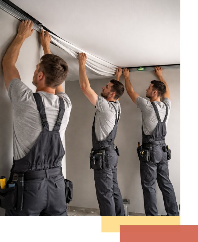 Теневые натяжные потолки в Подольске: монтаж и отделка быстро и качественно