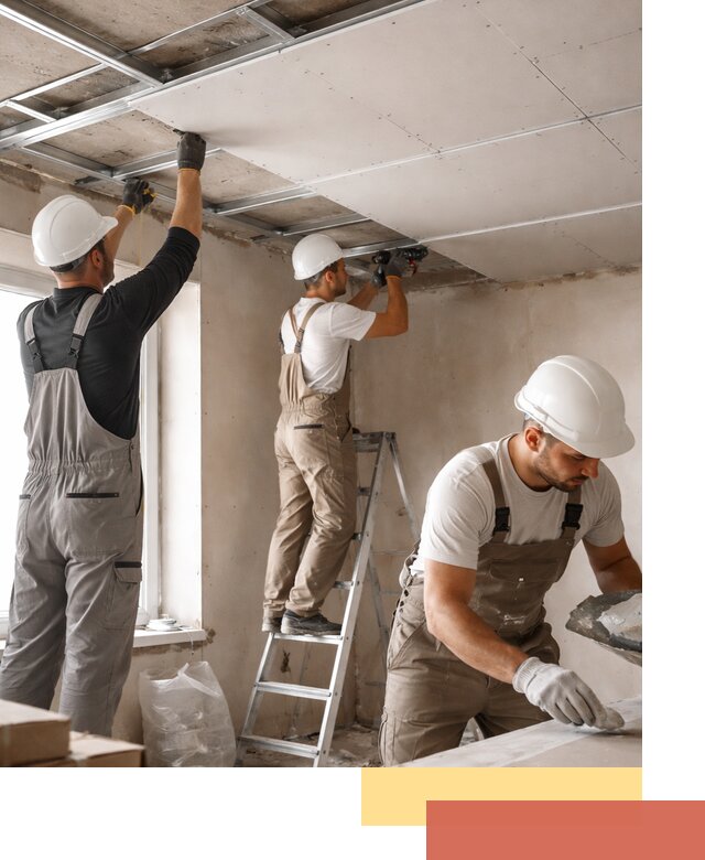 Одноуровневый потолок из гипсокартона в Подольске — монтаж и отделка