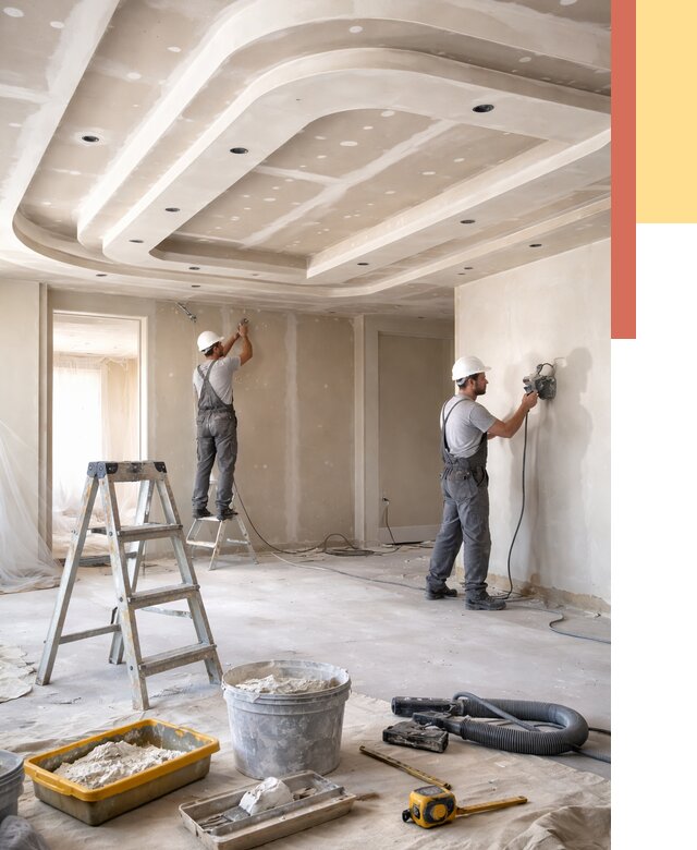 Многоуровневый потолок из гипсокартона в Подольске от 781 руб. под ключ | ОТДЕЛОЧНИК-Пдл