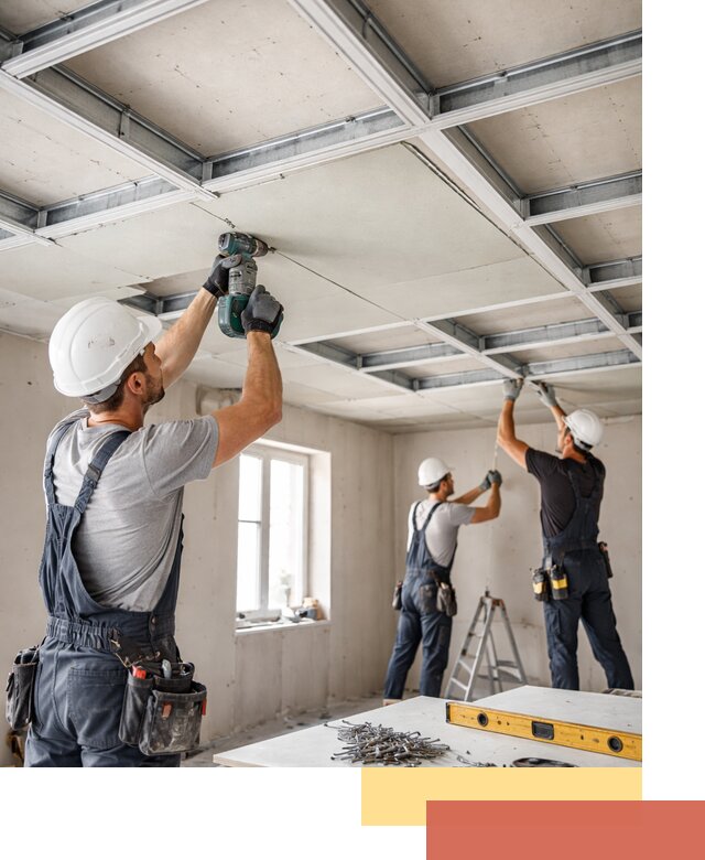 Кессонный потолок из гипсокартона под ключ в Подольске