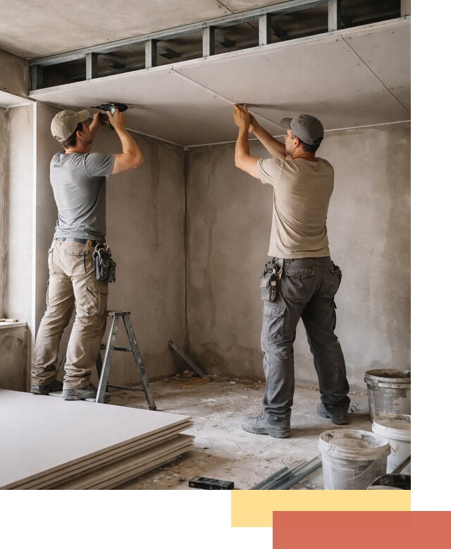 Короб из гипсокартона на потолке под ключ в Подольске