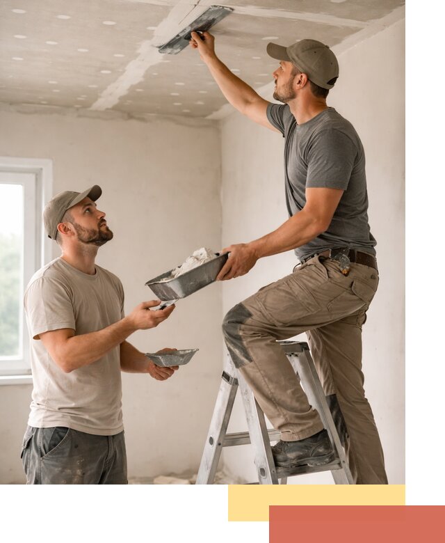 Шпаклевка потолка из гипсокартона в Подольске качественно и быстро