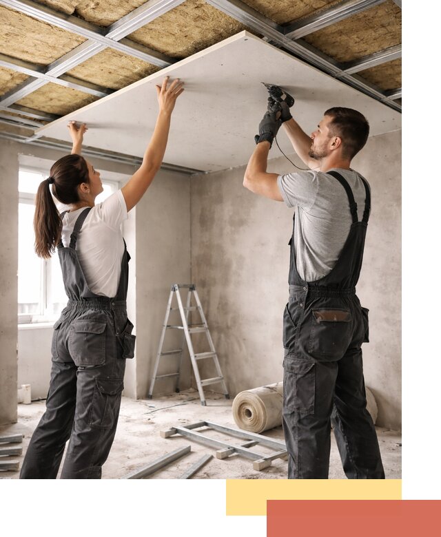 Звукоизоляция потолка из ГКЛ в Подольске профессионально и надежно