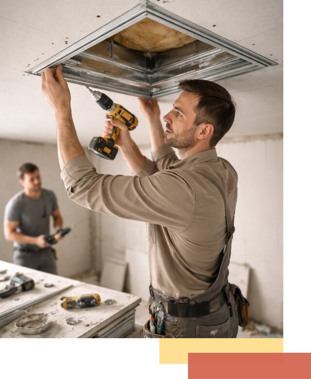 Монтаж люка в потолок из ГКЛ в Подольске