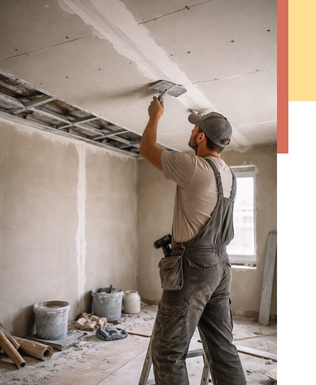 Ремонт потолка из гипсокартона в Подольске от 677 руб./м² — быстро и недорого | ОТДЕЛОЧНИК-Пдл