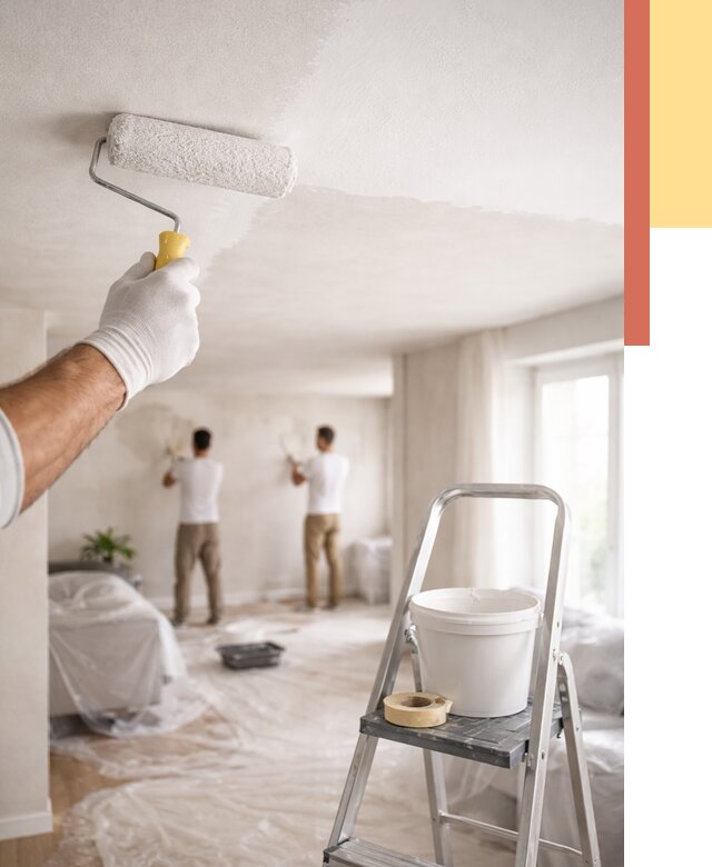 Покраска потолка акриловой краской в Подольске от 2605 руб. | ОТДЕЛОЧНИК-Пдл