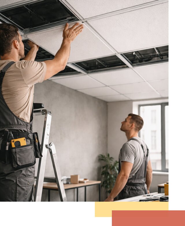 Монтаж потолочной плитки в Подольске качественно и в срок