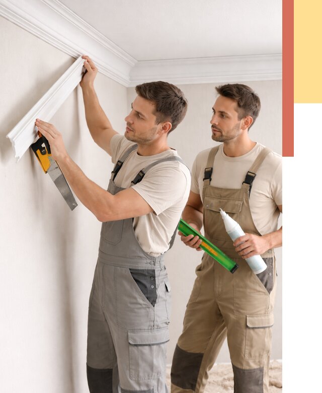 Монтаж потолочного плинтуса в Подольске от 2396 руб. — быстро и недорого | ОТДЕЛОЧНИК-Пдл