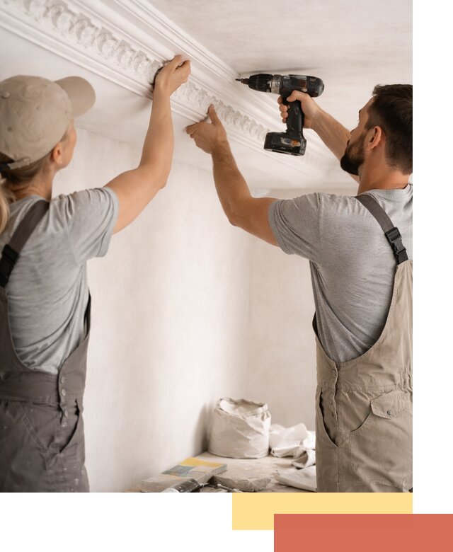 Профессиональный монтаж лепнины на потолок в Подольске