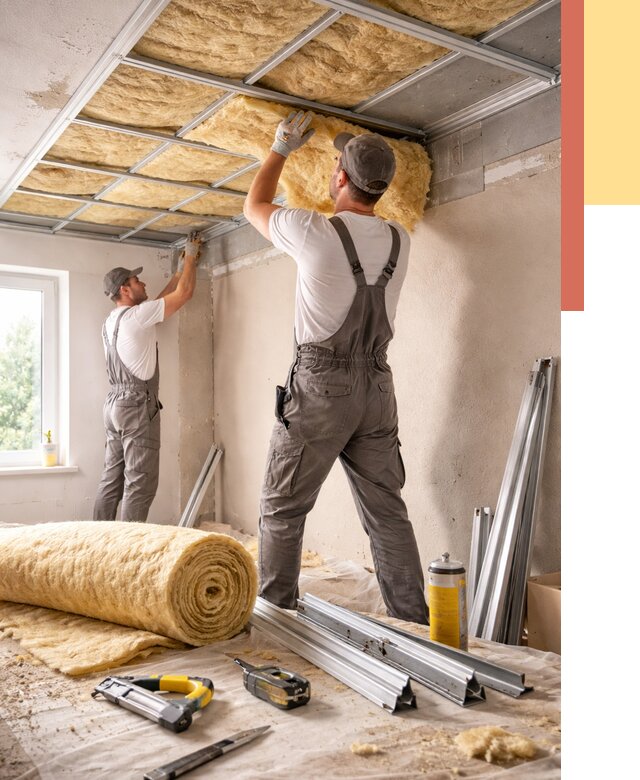 Утепление потолка в Подольске от 7501 руб/м2 — недорого, быстро, под ключ | ОТДЕЛОЧНИК-Пдл