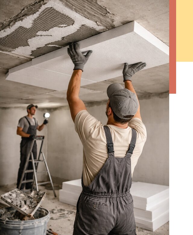 Утепление потолка пенопластом в Подольске от 4688 руб/м2 — недорого и быстро | ОТДЕЛОЧНИК-Пдл