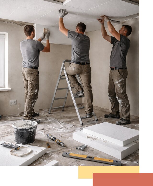 Утепление потолка пенопластом в Подольске быстро и качественно